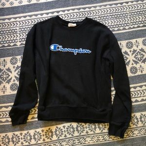 Black Womens Champion Crewneck